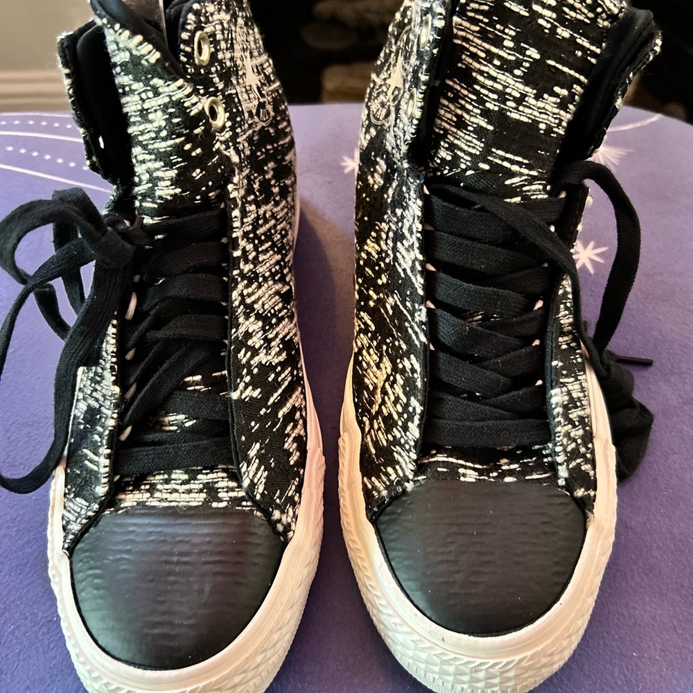 Converse “Selene” winter knit patterned mid-top sneakers • size 11 women’s • new - Picture 2 of 12
